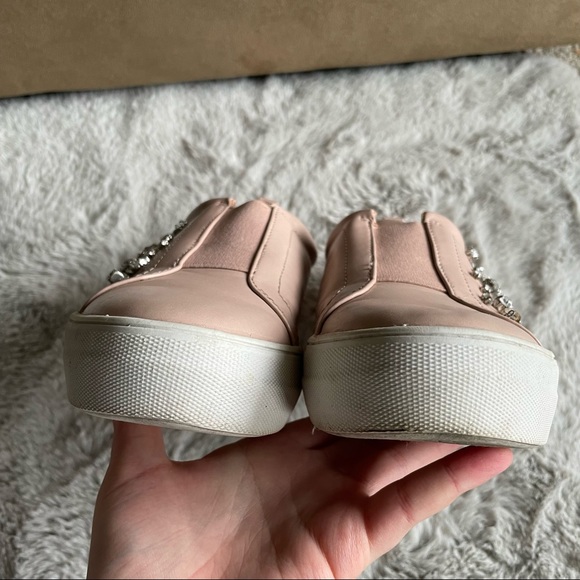 Express gemstone platform shoes sneakers fashion blush pink sz 7.5 cute women's - Picture 12 of 15